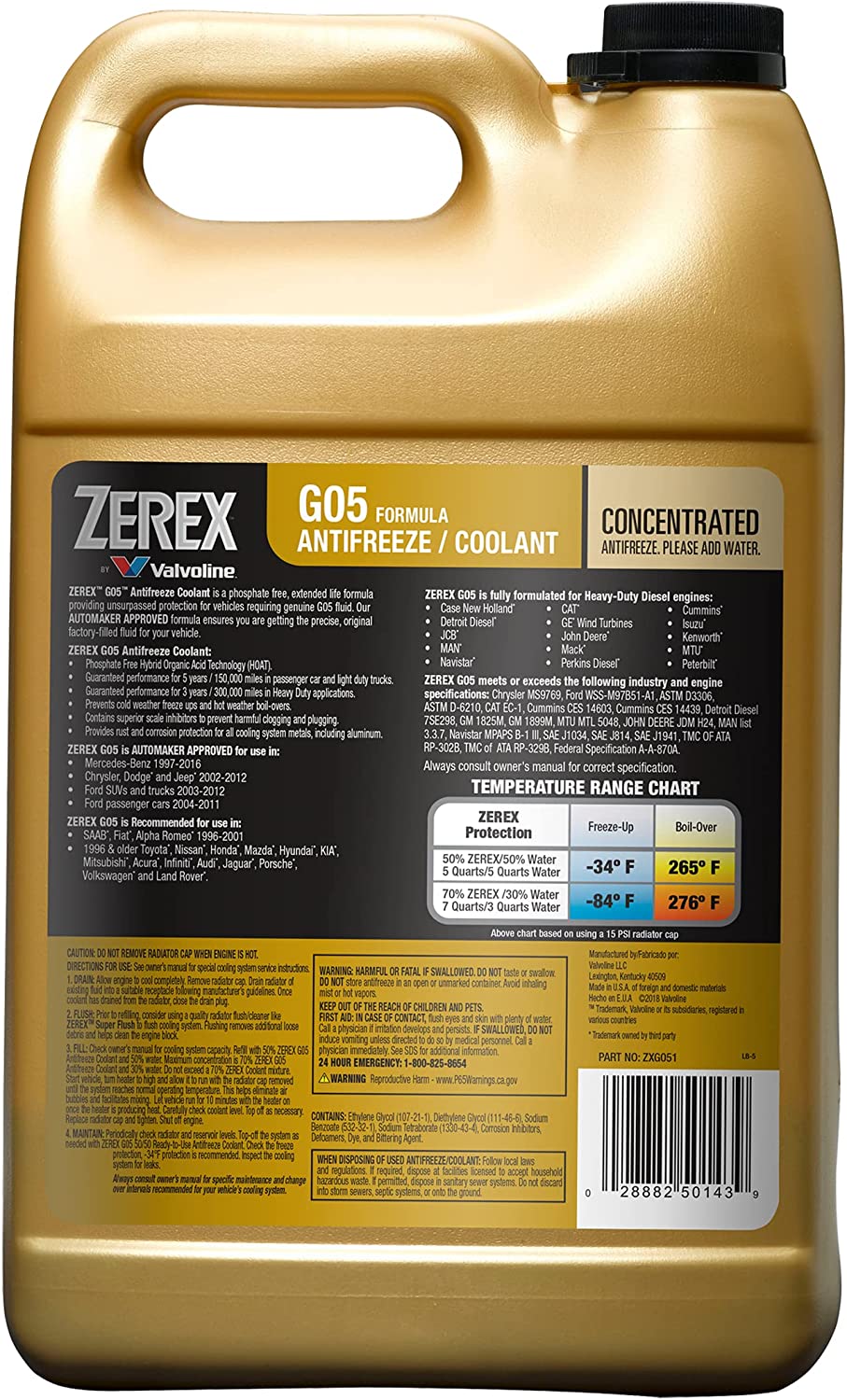 CRDB原液1g Amazon.com: Zerex G05 Phosphate Free 50/50 Ready-to-Use