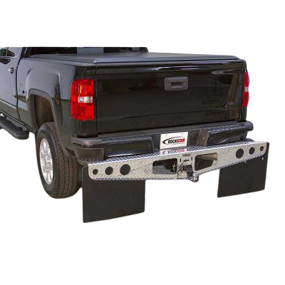 Access Rockstar Hitch Mounted Rubber Mud Flaps - Diamond Plate
