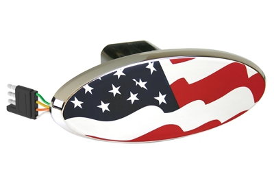 Highland USA Flag Lighted Hitch Cover