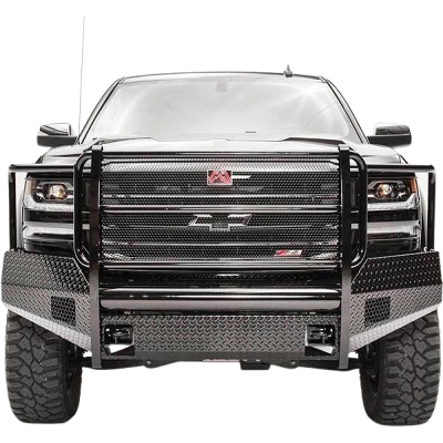 FabFours Black Steel Front Bumper
