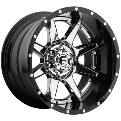 Fuel Off-Road Wheels D247 RAMPAGE Chrome Gloss Black Lip
