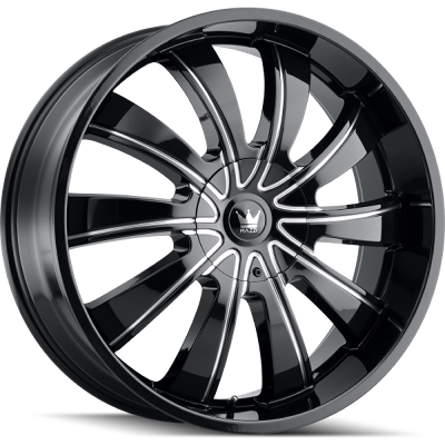 Mazzi Wheels ROLLA 374 Black Milled Spokes