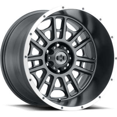 Vision Wheels 418 WIDOW Satin Grey Machined Lip