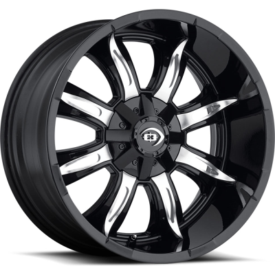 Vision Wheels 423 MANIC Gloss Black Machined Face
