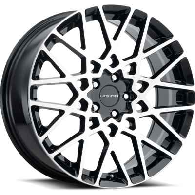 Vision Wheels 474 RECOIL Gloss Black Machined Face